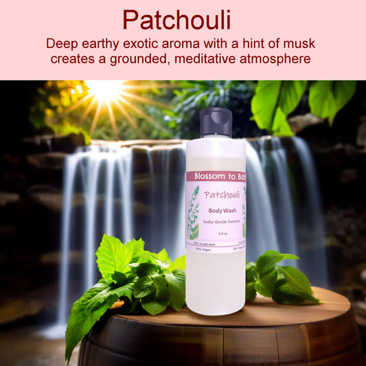 Patchouli Body Wash (8 Ounce) - Pure Essential Oil Fragrance