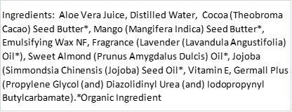 Lavender Cocoa Mango Body Cream (8 Ounce) - Pure Essential Oil Fragrance
