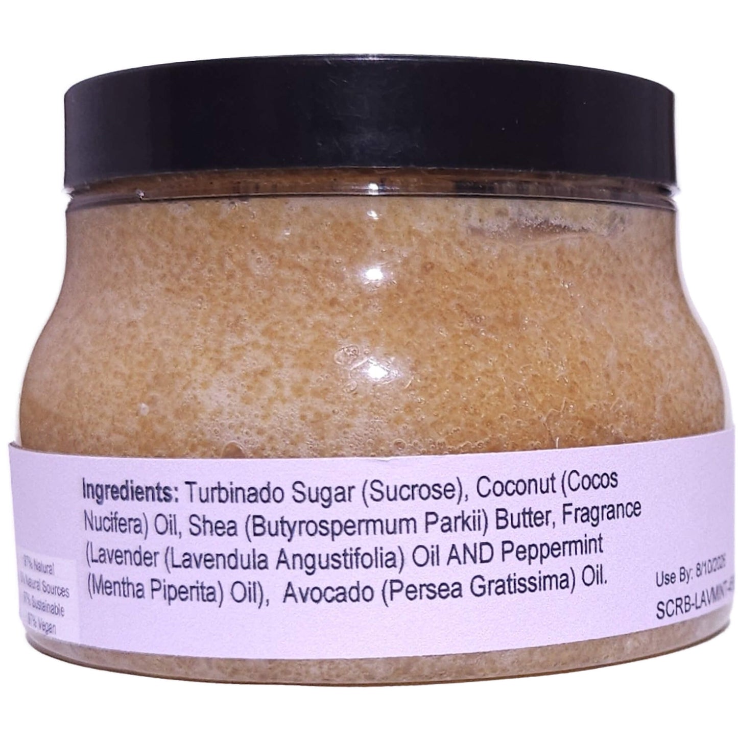Lavender Mint Body Scrub (8 Ounce) - Pure Essential Oil Fragrance