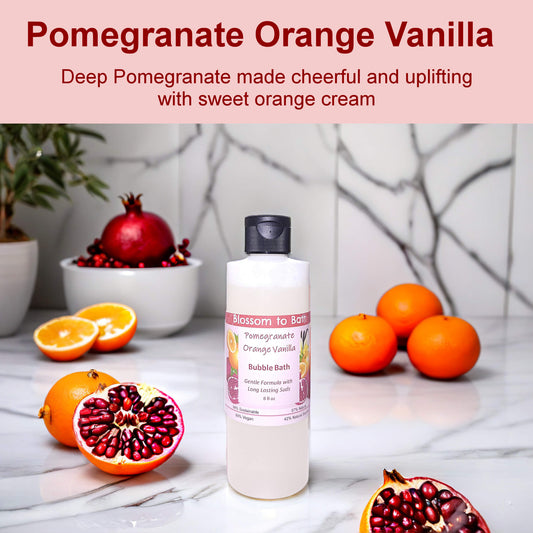 Pomegranate Orange Vanilla Bubble Bath (8 ounce) - Natural Fragrance