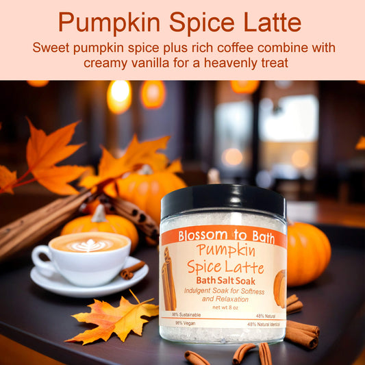 Pumpkin Spice Latte Bath Salt Soak (8 ounce) - Phthalate Free Fragrance