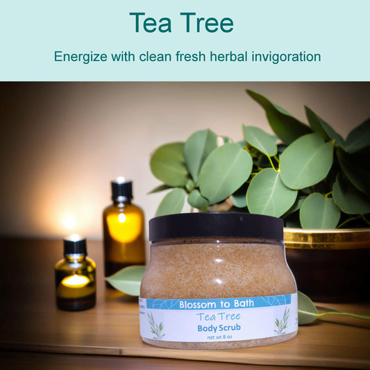 Tea Tree Body Scrub (8 Ounce) - Pure Essential Oil Fragrance