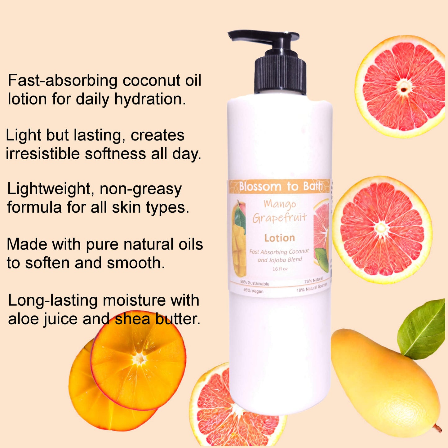Mango Grapefruit Lotion (16 ounce) - Natural Fragrance
