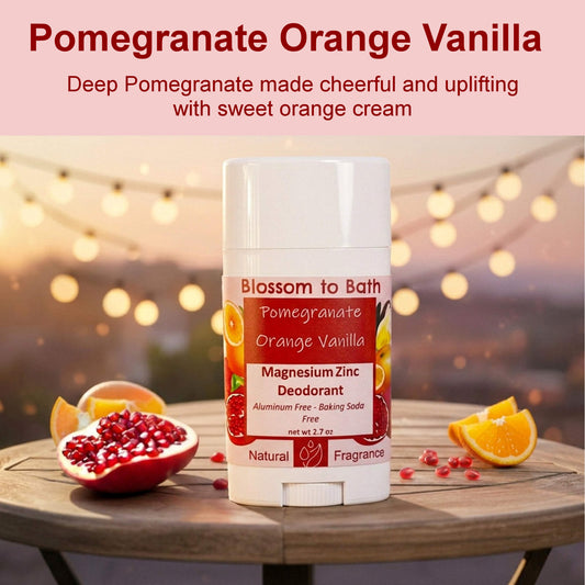 Pomegranate Orange Vanilla Magnesium Zinc Deodorant (2.7 ounce) - Natural Fragrance