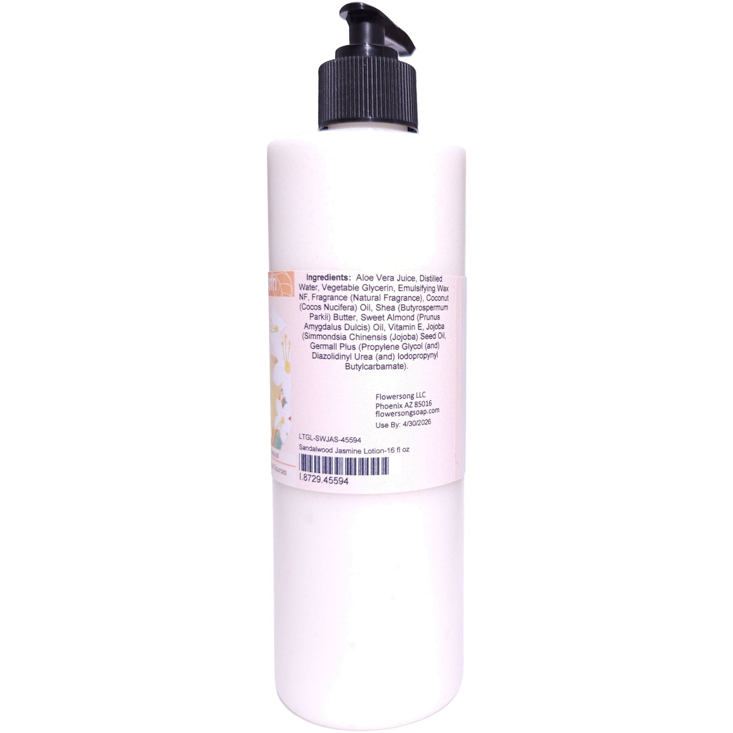Sandalwood Jasmine Lotion (16 ounce) - Natural Fragrance