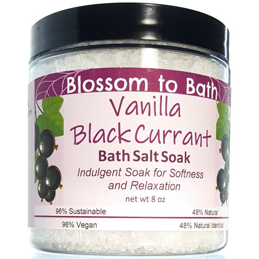 Vanilla Black Currant Bath Salt Soak (8 ounce) - Natural Fragrance