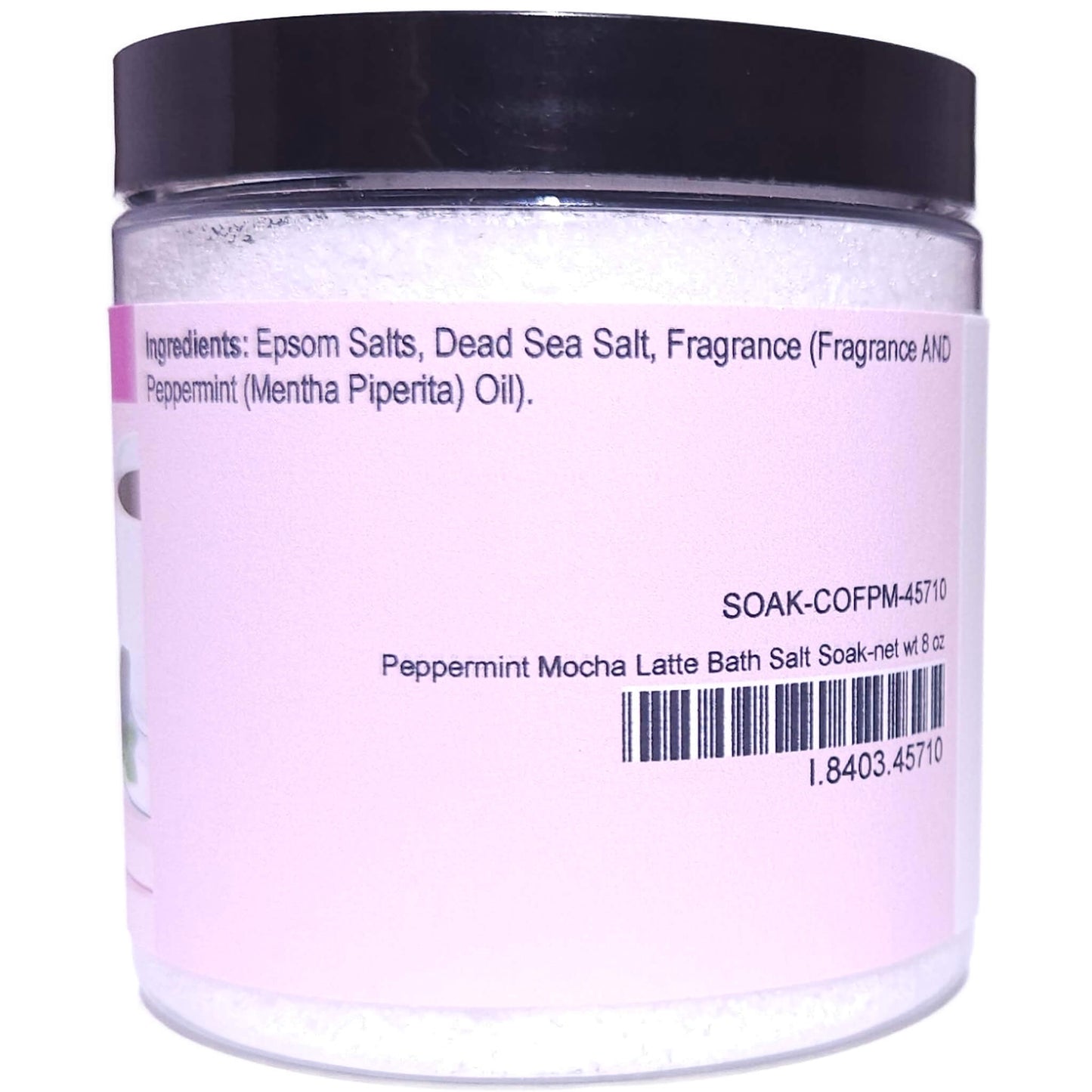 Peppermint Mocha Latte Bath Salt Soak (8 ounce) - Phthalate Free Fragrance
