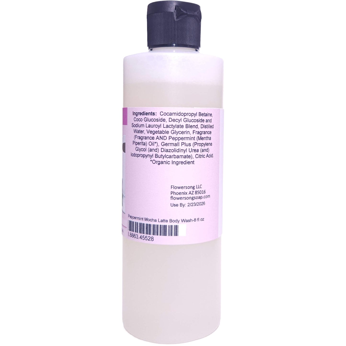 Peppermint Mocha Latte Body Wash (8 Ounce) - Phthalate Free Fragrance