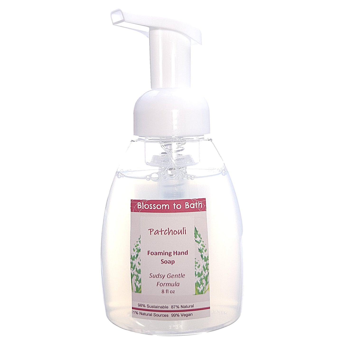 Buy Blossom to Bath Patchouli Foaming Hand Soap from Flowersong Soap Studio. Clean Hands Without Drying In A Convenient Luxurious Patchouli Scented Foaming Pump . The pure earthy, woody, spicy scent of straight Patchouli.