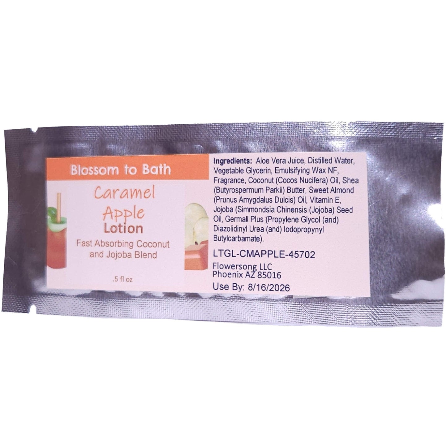 Buy Blossom to Bath Caramel Apple Lotion from Flowersong Soap Studio. Daily Use Lotion with a Candy Apple Scent that Soaks in Quickly to Soften and Smooth Skin . Juicy apples and rich caramel swirl together in a decadent aroma that feels like a cozy hug.