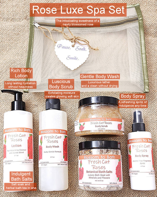 Fresh Cut Roses Luxury Spa Gift Set - Phthalate Free Fragrance