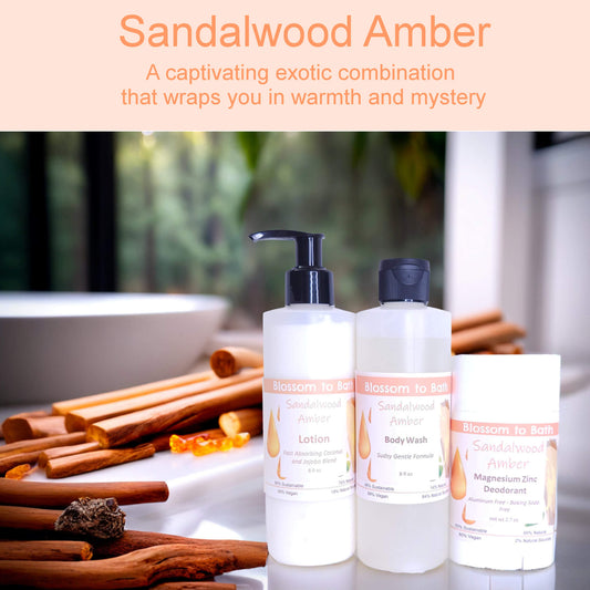 Sandalwood Amber Daily Essentials Bundle - Phthalate Free Fragrance