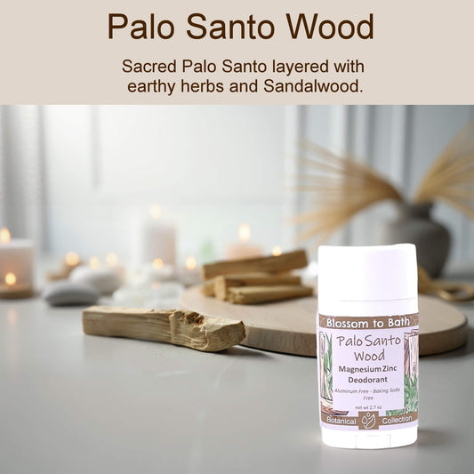 Palo Santo Wood Magnesium Zinc Deodorant (2.7 ounce) - Natural Fragrance