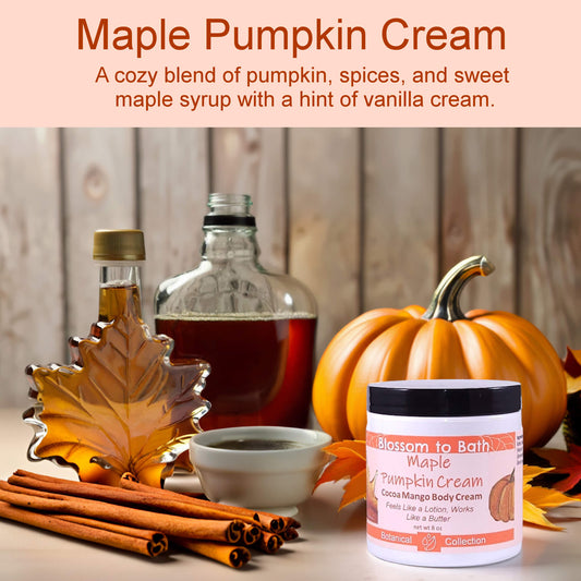 Maple Pumpkin Cream Cocoa Mango Body Cream (8 Ounce) - Natural Fragrance