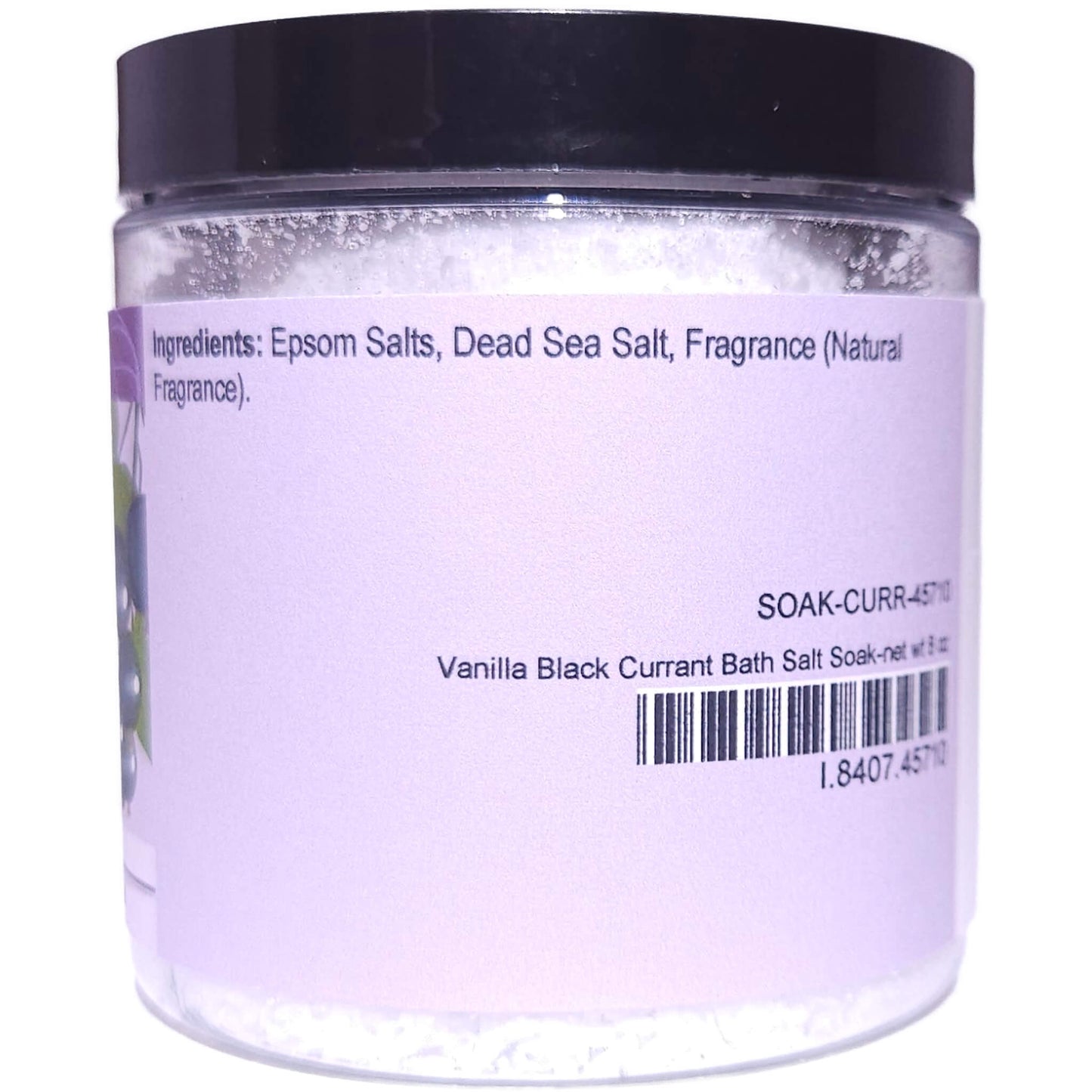 Vanilla Black Currant Bath Salt Soak (8 ounce) - Natural Fragrance