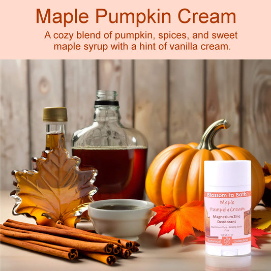 Maple Pumpkin Cream Magnesium Zinc Deodorant (2.7 ounce) - Natural Fragrance