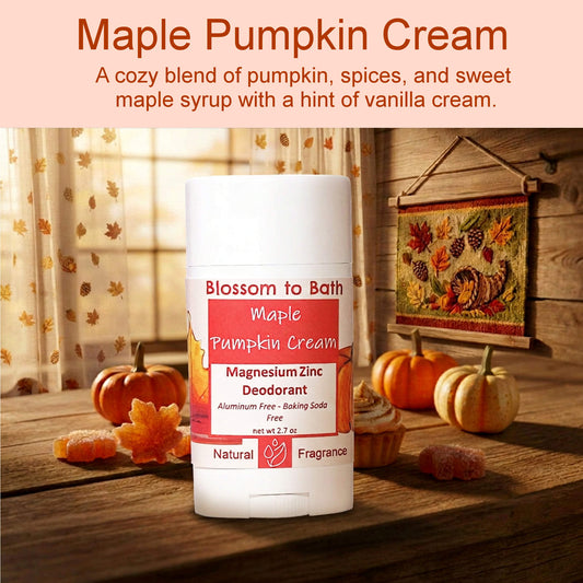 Maple Pumpkin Cream Magnesium Zinc Deodorant (2.7 ounce) - Natural Fragrance