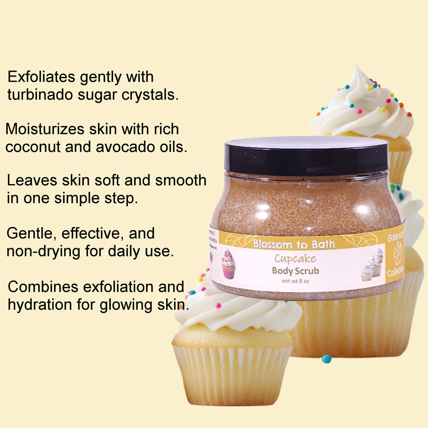 Cupcake Body Scrub (8 Ounce) - Natural Fragrance