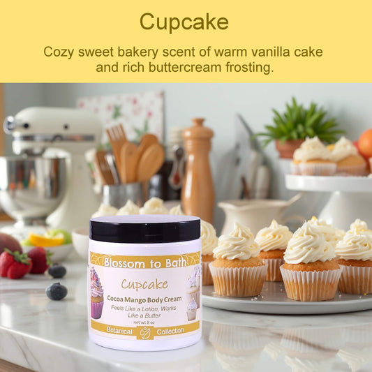 Cupcake Cocoa Mango Body Cream (8 Ounce) - Natural Fragrance