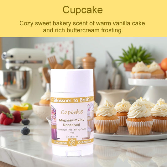 Cupcake Magnesium Zinc Deodorant (2.7 ounce) - Natural Fragrance