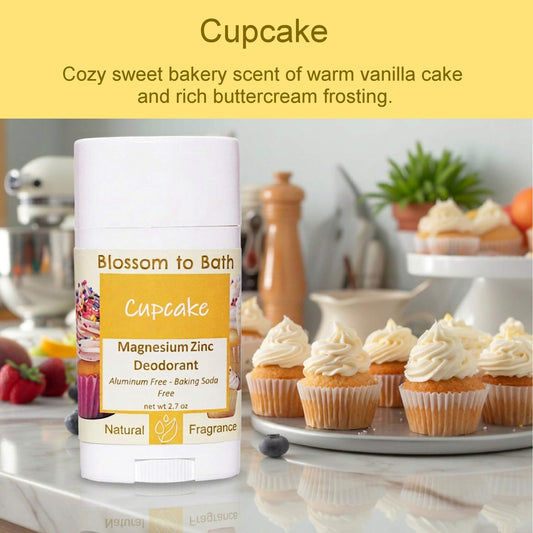 Cupcake Magnesium Zinc Deodorant (2.7 ounce) - Natural Fragrance