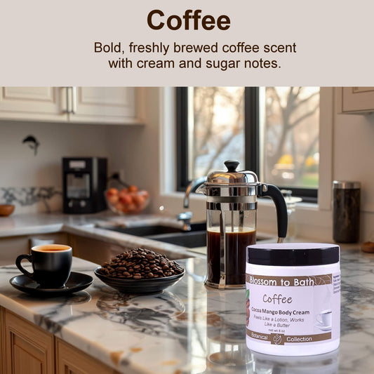 Coffee Cocoa Mango Body Cream (8 Ounce) - Natural Fragrance