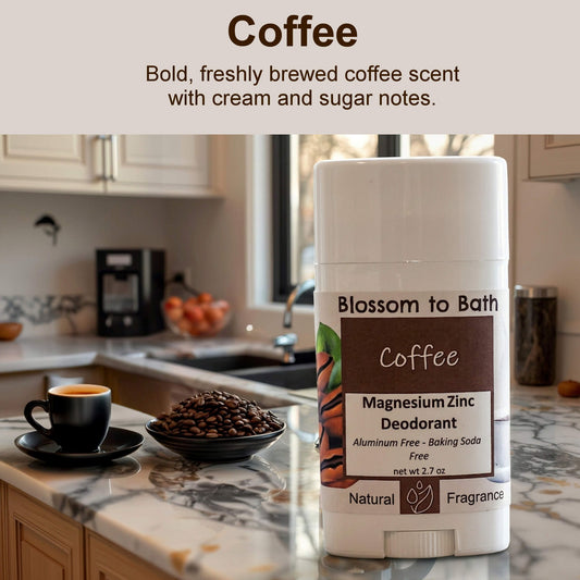 Coffee Magnesium Zinc Deodorant (2.7 ounce) - Natural Fragrance