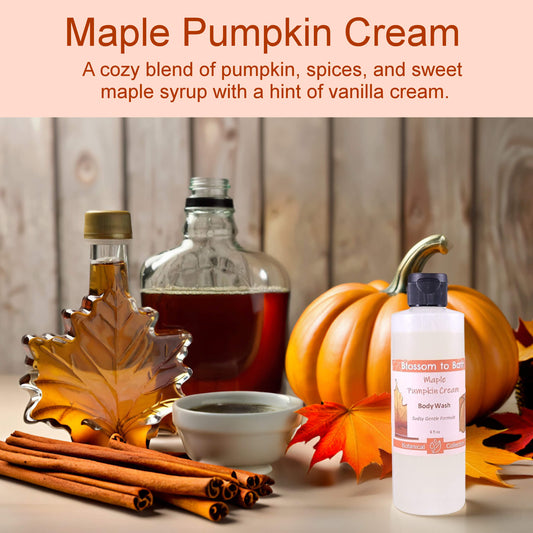 Maple Pumpkin Cream Body Wash (8 Ounce) - Natural Fragrance