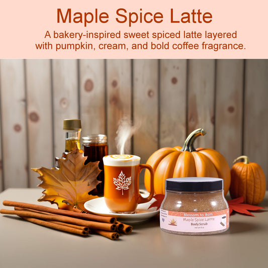 Maple Spice Latte Body Scrub (8 Ounce) - Natural Fragrance