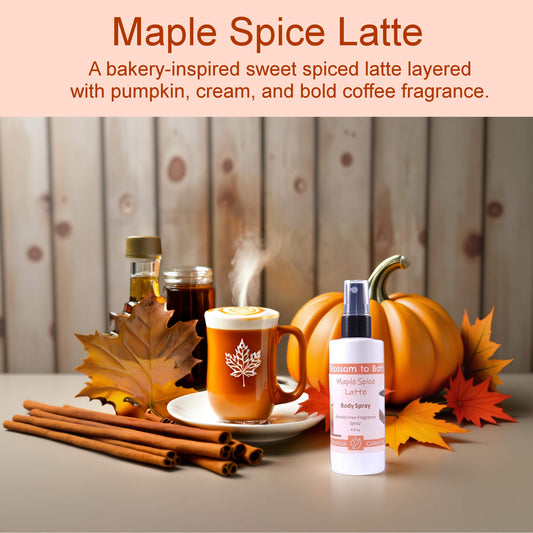 Maple Spice Latte Body Spray (4 Ounce) - Natural Fragrance
