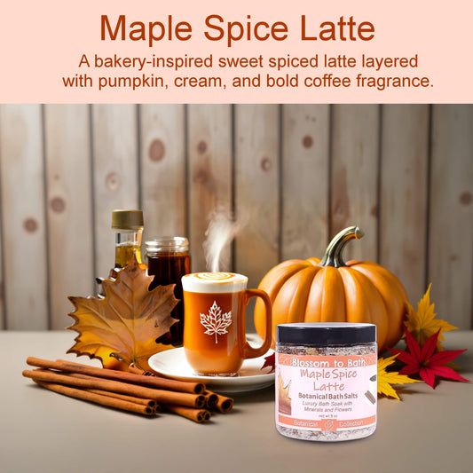 Maple Spice Latte Botanical Bath Salts (8 ounce) - Natural Fragrance
