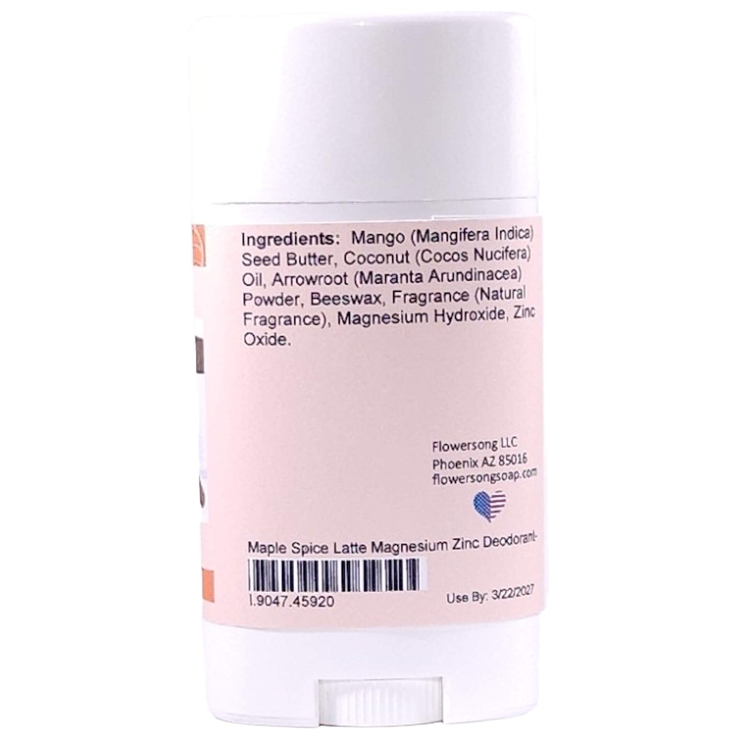 Maple Spice Latte Magnesium Zinc Deodorant (2.7 ounce) - Natural Fragrance
