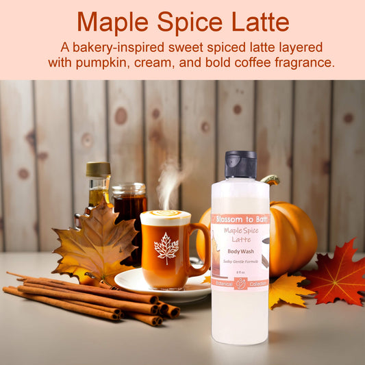 Maple Spice Latte Body Wash (8 Ounce) - Natural Fragrance