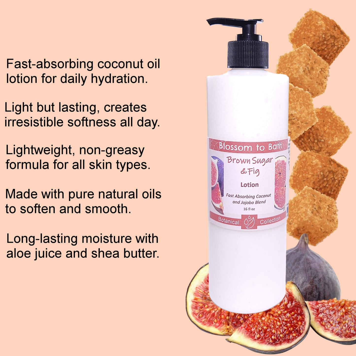 Brown Sugar & Fig Lotion (16 ounce) - Natural Fragrance