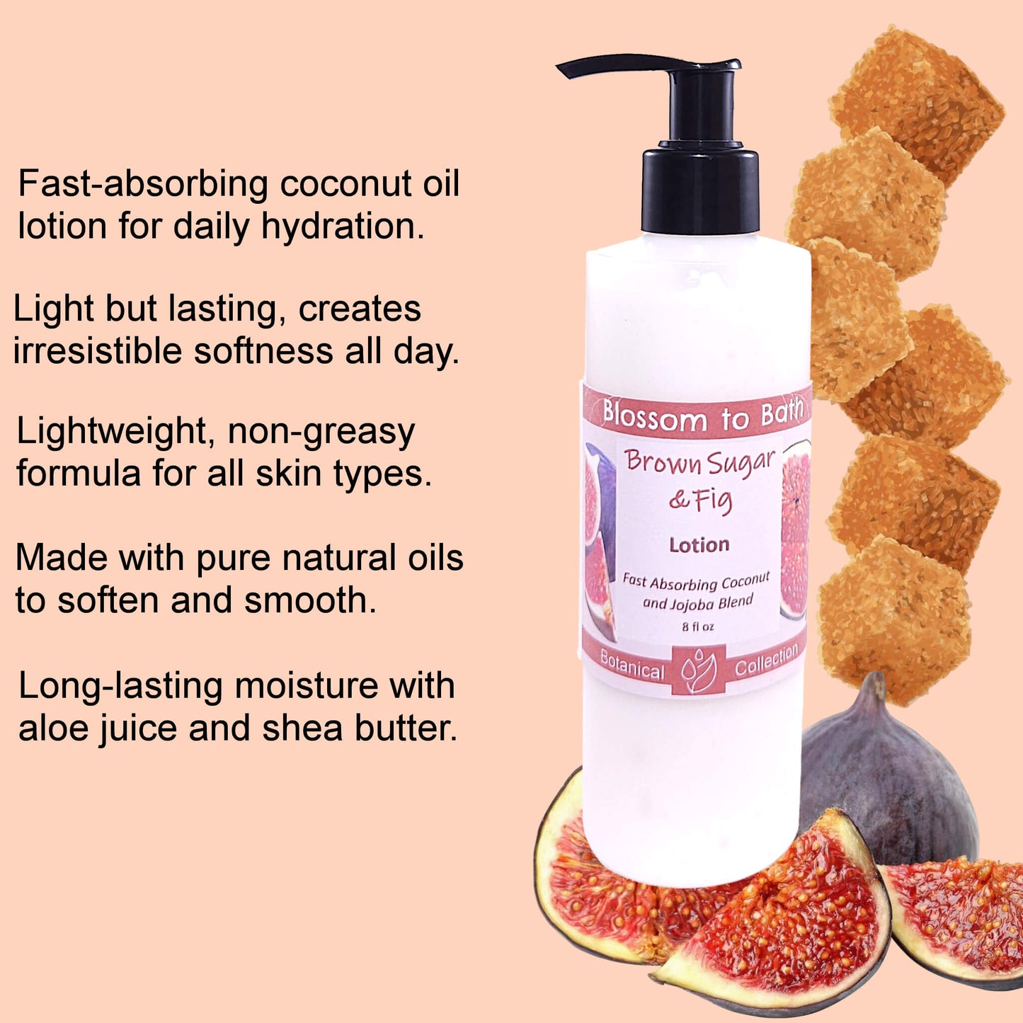 Brown Sugar & Fig Lotion (8 Ounce) - Natural Fragrance
