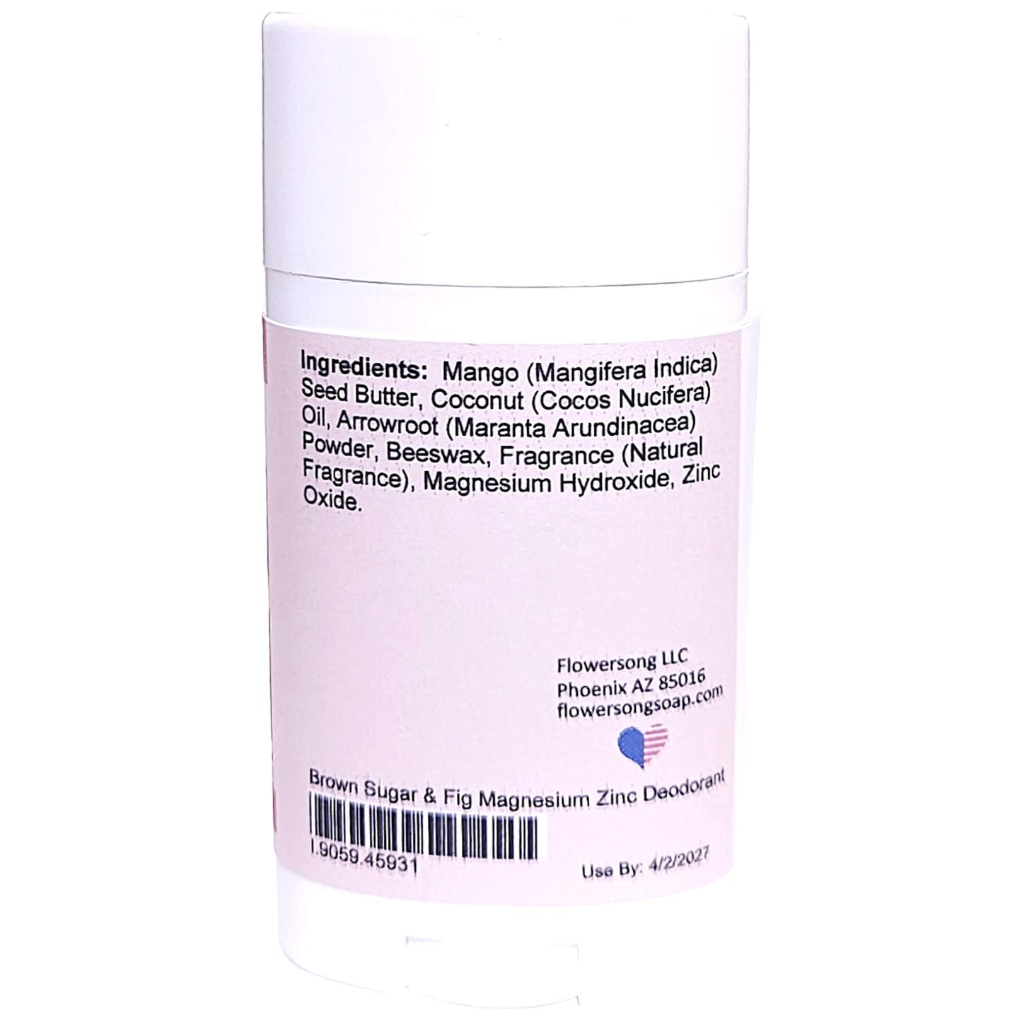 Brown Sugar & Fig Magnesium Zinc Deodorant (2.7 ounce) - Natural Fragrance