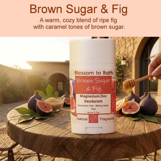 Brown Sugar & Fig Magnesium Zinc Deodorant (2.7 ounce) - Natural Fragrance