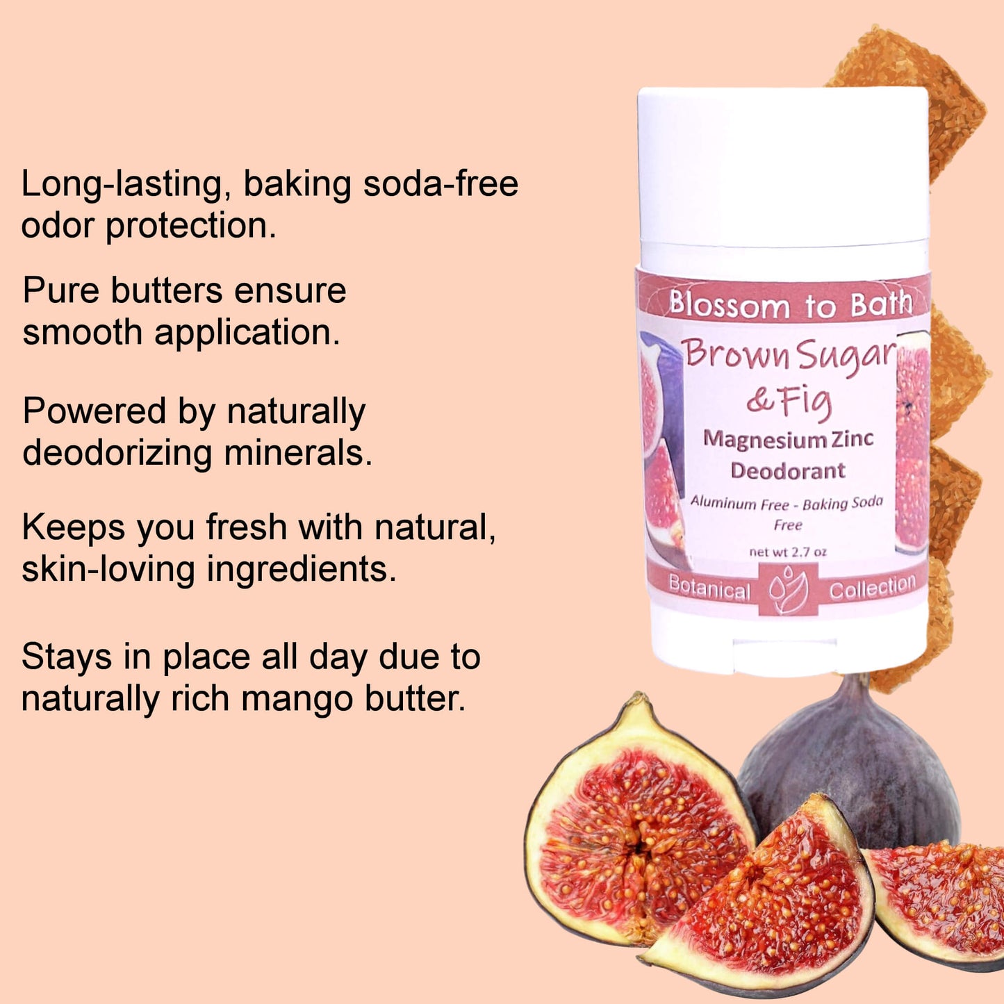 Brown Sugar & Fig Magnesium Zinc Deodorant (2.7 ounce) - Natural Fragrance