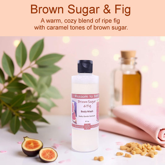 Brown Sugar & Fig Body Wash (8 Ounce) - Natural Fragrance