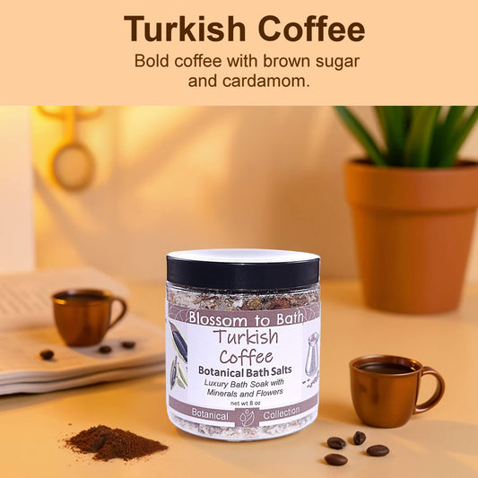 Turkish Coffee Botanical Bath Salts (8 ounce) - Natural Fragrance