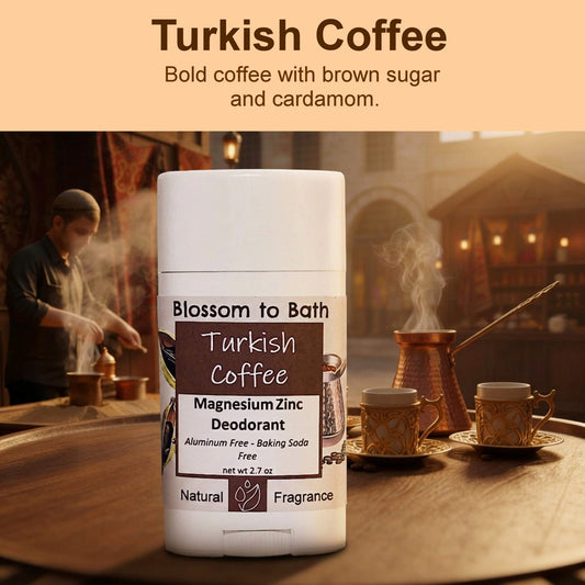 Turkish Coffee Magnesium Zinc Deodorant (2.7 ounce) - Natural Fragrance