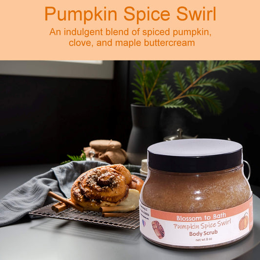 Pumpkin Spice Swirl Body Scrub (8 Ounce) - Phthalate Free Fragrance