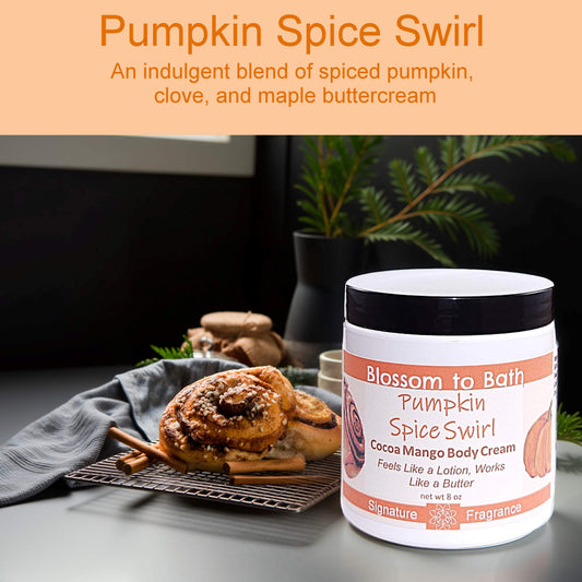 Pumpkin Spice Swirl Cocoa Mango Body Cream (8 Ounce) - Phthalate Free Fragrance