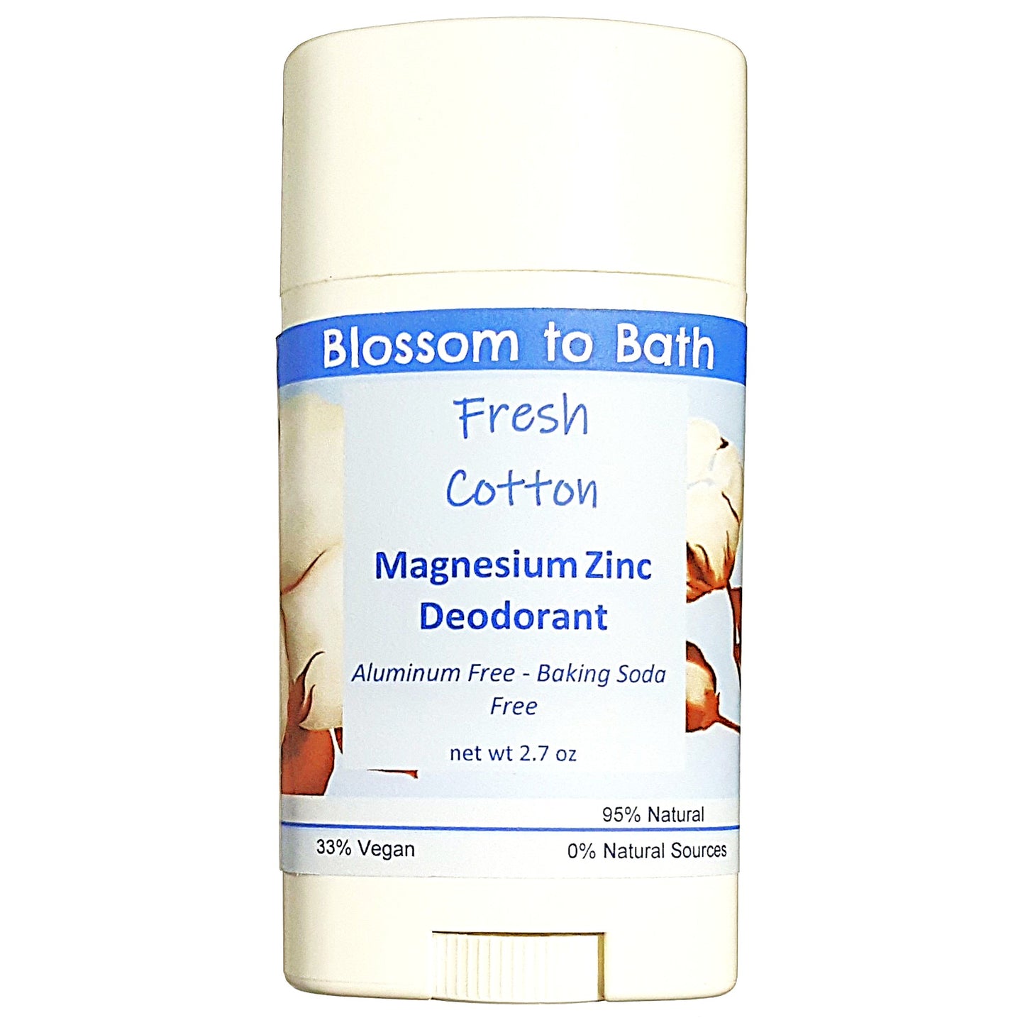 Fresh Cotton Magnesium Zinc Deodorant (2.7 ounce) - Phthalate Free Fragrance