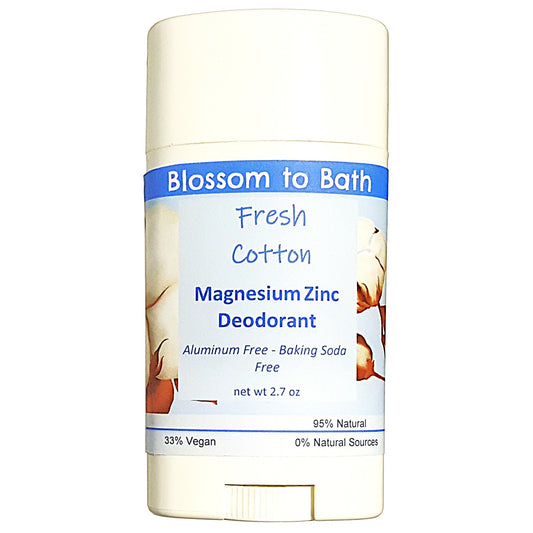 Fresh Cotton Magnesium Zinc Deodorant (2.7 ounce) - Phthalate Free Fragrance