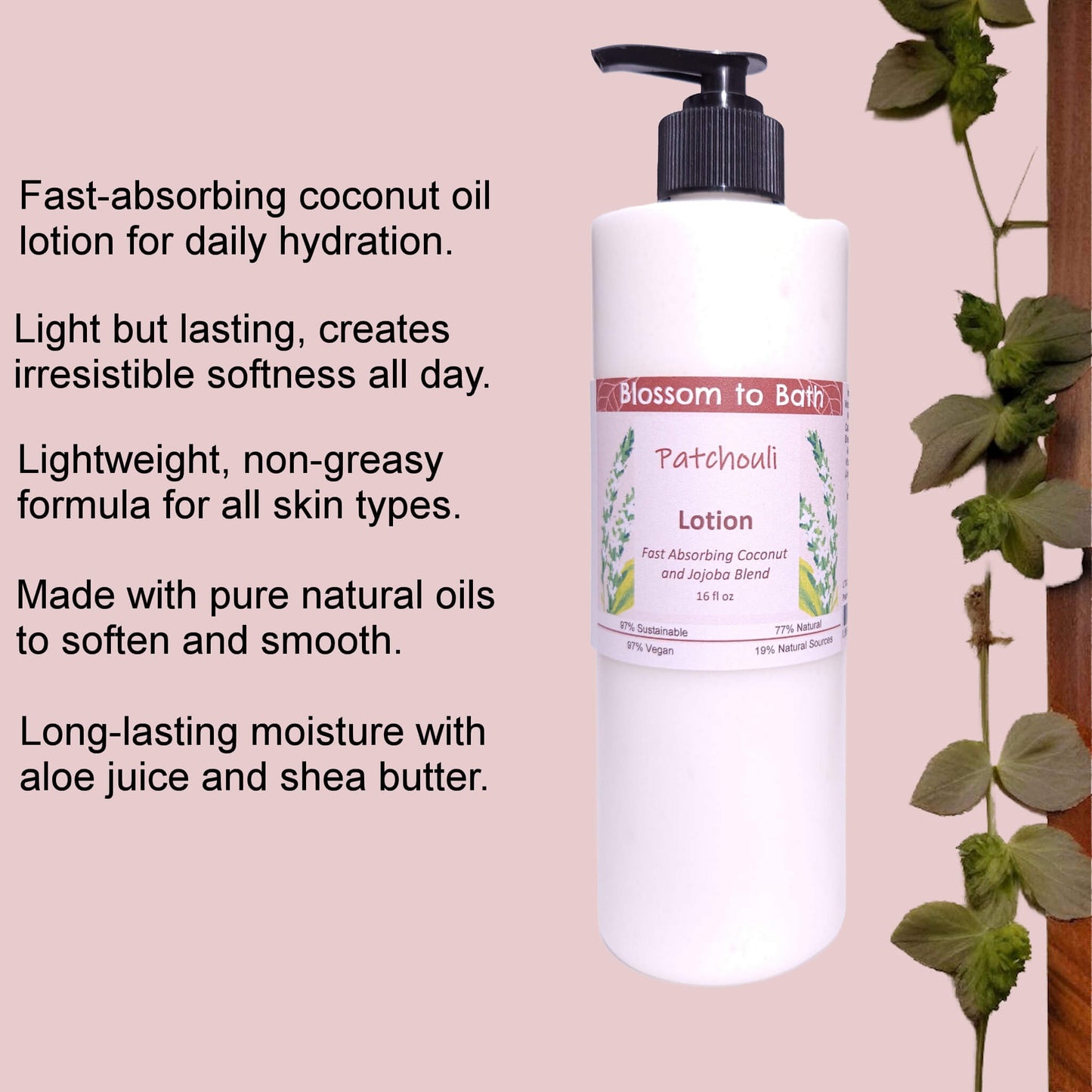Patchouli Lotion (16 ounce) - Pure Essential Oil Fragrance