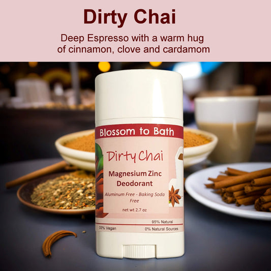 Dirty Chai Magnesium Zinc Deodorant (2.7 ounce) - Phthalate Free Fragrance