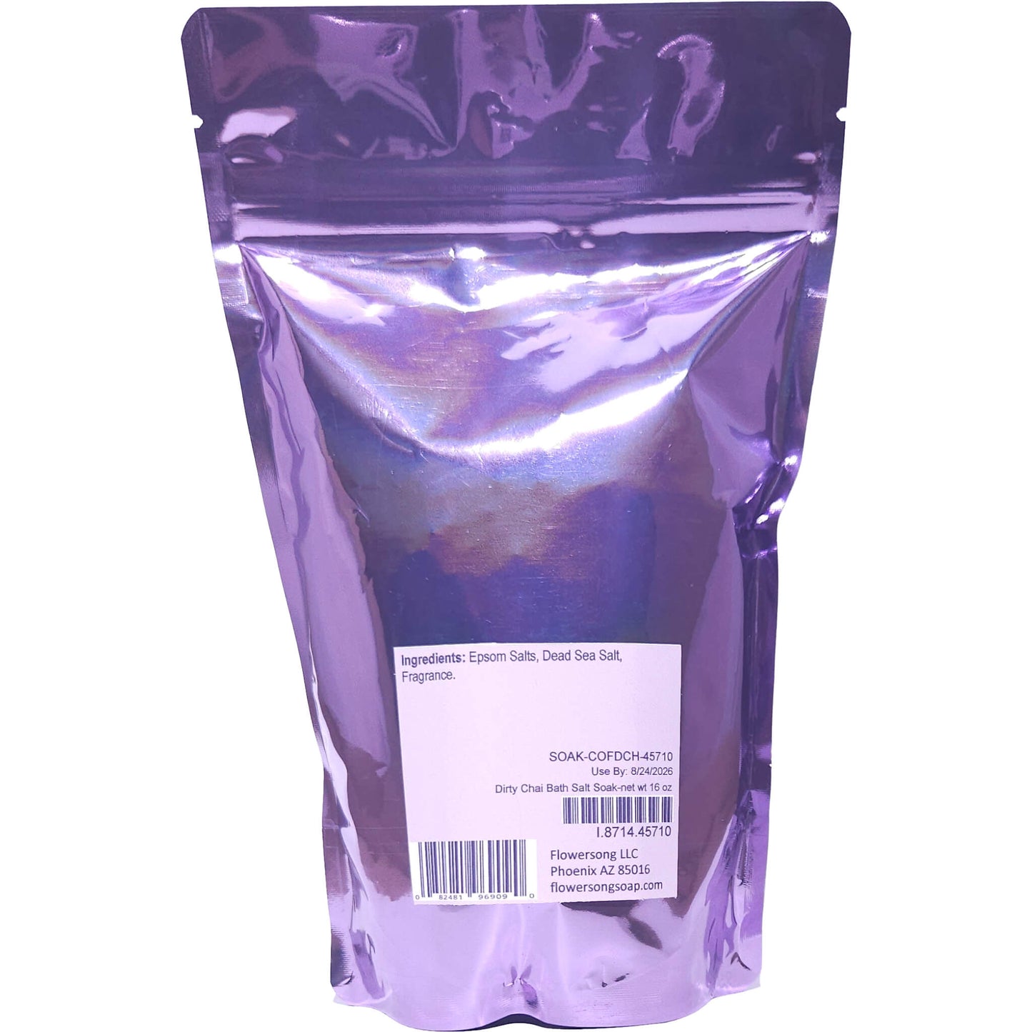 Dirty Chai Bath Salt Soak (16 ounce) - Phthalate Free Fragrance