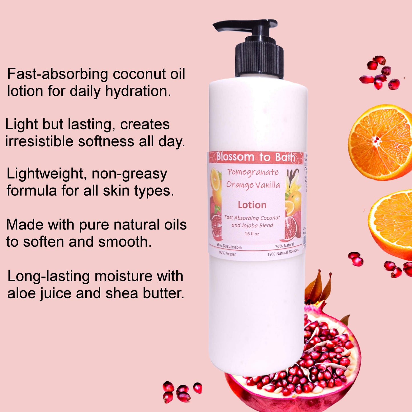 Pomegranate Orange Vanilla Lotion (16 ounce) - Natural Fragrance