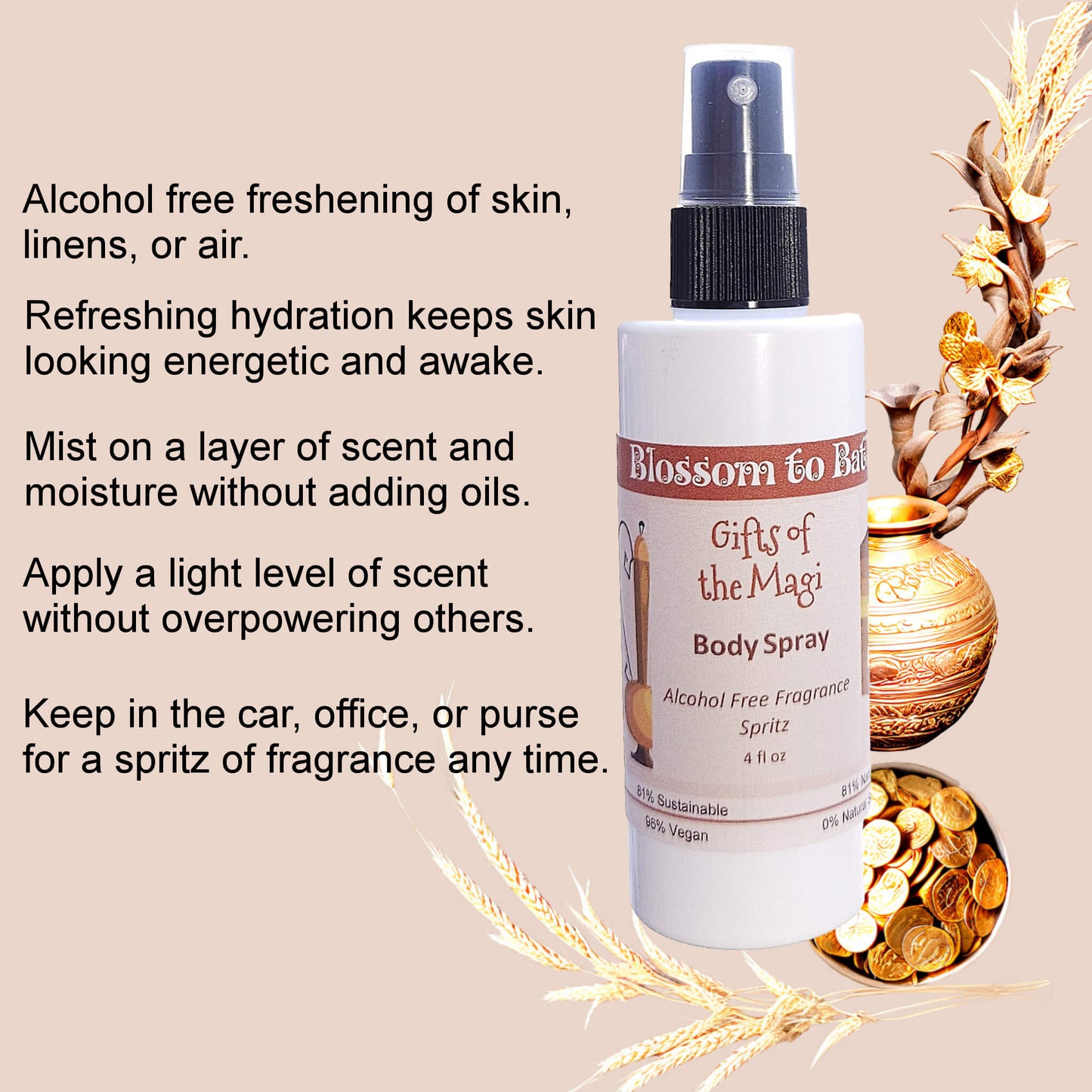 Gifts of the Magi Body Spray (4 Ounce) - Phthalate Free Fragrance